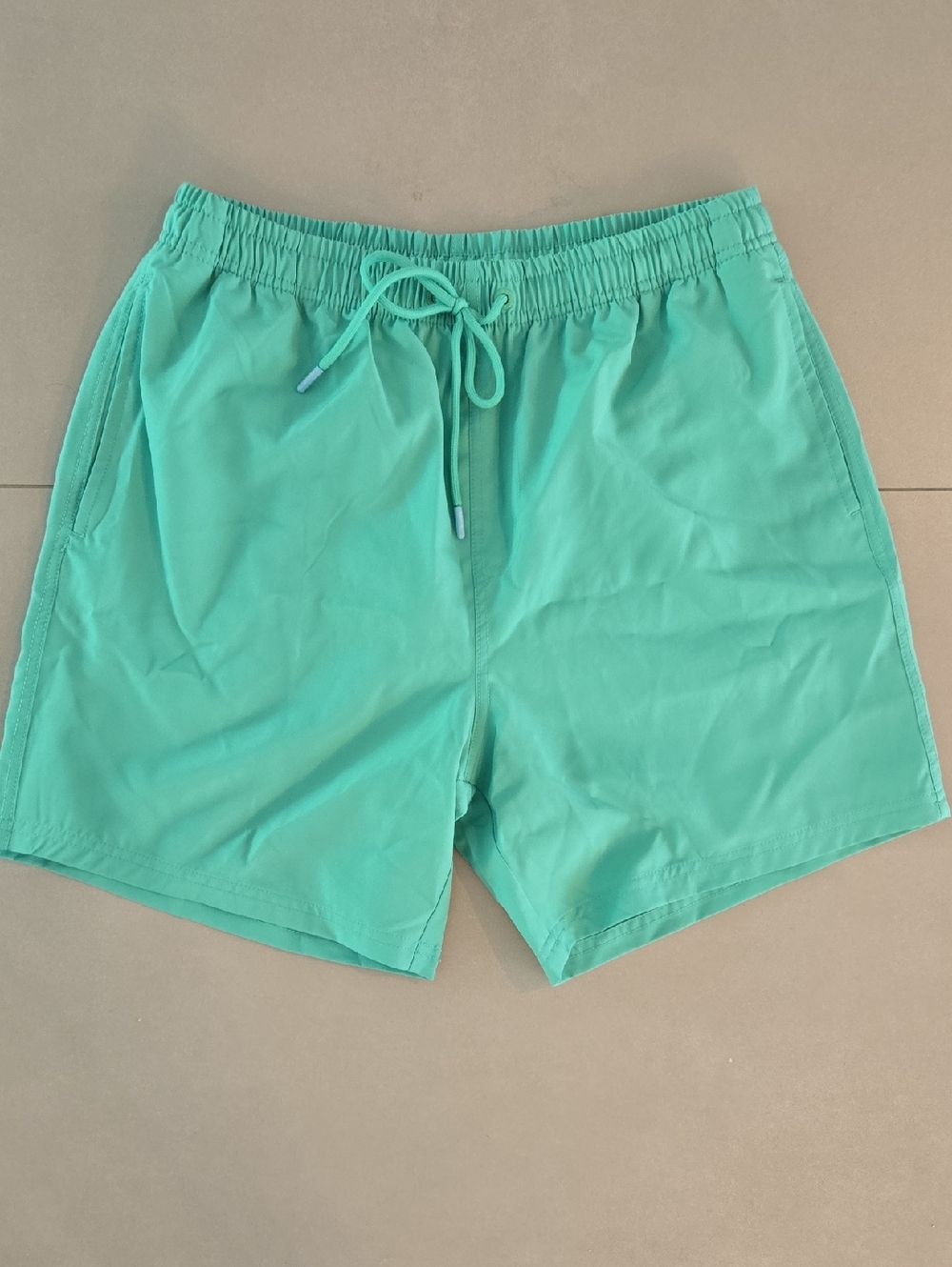 Uzzi Men's Green Swim Trunks with Elastic Waist Size L